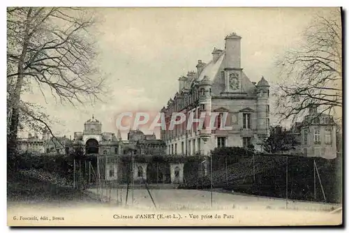 Cartes postales Anet Chateau Vue Prise du parc