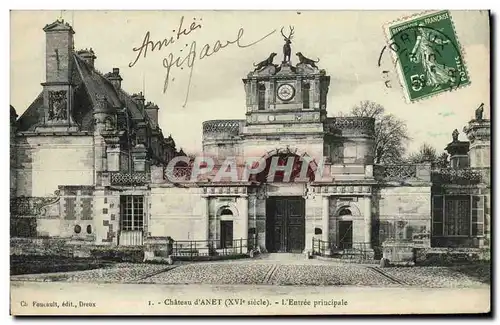 Cartes postales Anet Chateau L entree principale