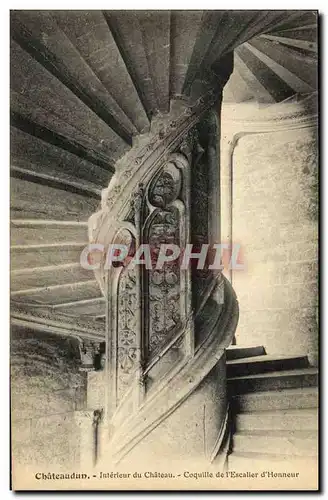 Cartes postales Chateaudun Interieur du Chateau Coquille de L Escalier