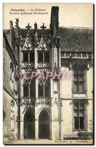 Ansichtskarte AK Chateaudun Le Chateau Escalier gothique flamboyant