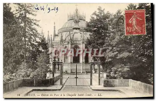 Cartes postales Dreux Chapelle Saint Louis Entree du Parc