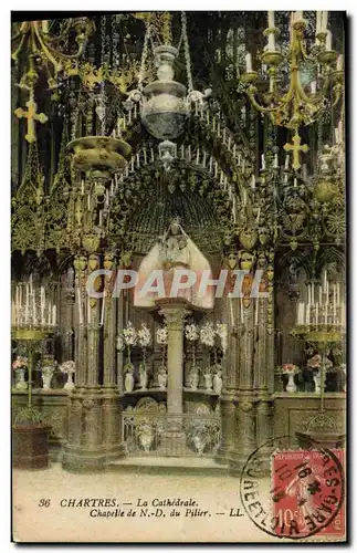 Cartes postales Chartres La Cathedrale Chapelle de Nd du Pilier