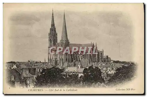 Cartes postales Chartres Cote Sud de la Cathedrale