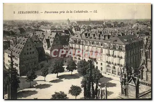 Ansichtskarte AK Strasbourg Panorama pris de la Cathedrale