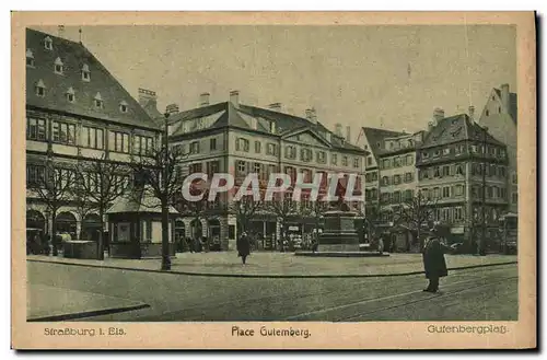 Ansichtskarte AK Strasbourg i Els Place Gutembreg