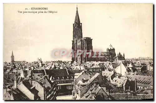 Cartes postales Strasbourg Vue panoramique prise de l Hopital