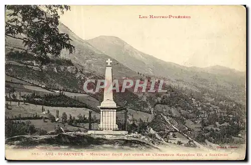 Cartes postales Luz St Sauveur Monument Eglise par Grade de l Empereur Napoleon lll a Solferino