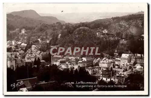 Cartes postales La Bourboule Vue Generale et Gornes de la Dordogne