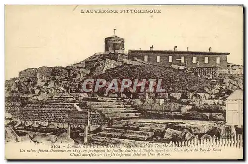 Cartes postales Sommet du Puy de dome Les ruines du temple de Mercure