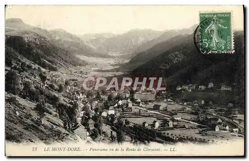 Cartes postales Le Mont Dore Panorama Ve de la Route de Clermont