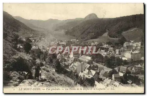 Cartes postales Le Mont Dore Vue Generale La Vallee de la Dogne et le Capucin