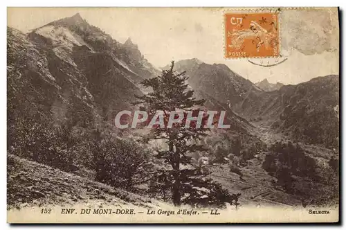 Cartes postales Environs du Mont Dore Les Gorges d Enfer