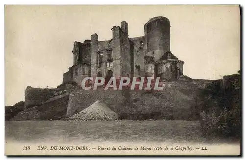 Ansichtskarte AK Environs du Mont Dore Ruines du Chateau de Murols Cote de la chapelle