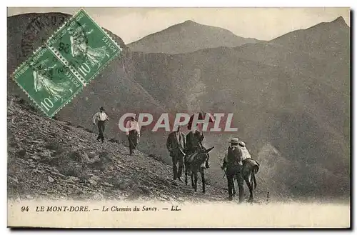 Cartes postales Le Mont Dore Le Chemin du Sancy Ane Mule