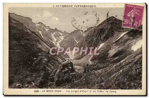 Ansichtskarte AK Le Mont Dore Les Gorges d Enfer et les Cretes du Sancy