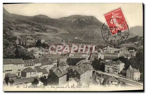 Cartes postales La Bourboule vue Generale et le Puy Gros