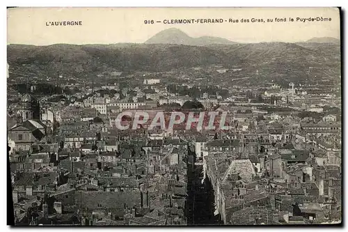 Cartes postales Clermont Ferrand Rue des Gras au Fond le Puy de Dame