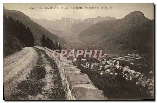 Cartes postales Le Mont Dore La route de Besse et la vallee