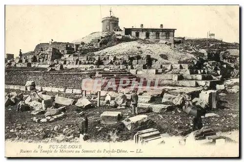 Cartes postales Sommet du Puy de Dome Ruines du temple de Mercure