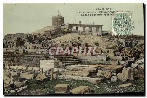 Cartes postales L Auvergne Sommet du Puy de Dome L observatoire du temple de Minerve