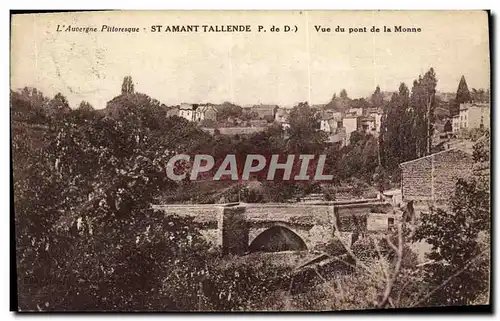 Cartes postales L Auvergne St Amant Tallende Vue du Pont de la Monne