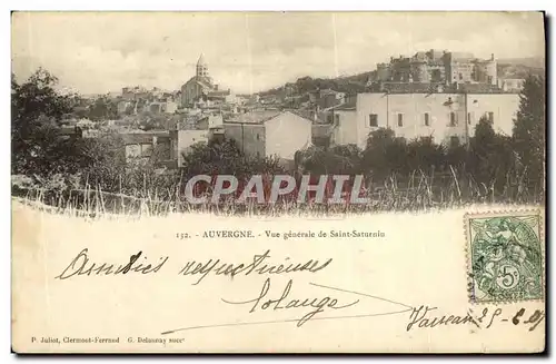 Cartes postales L Auvergne Vue generale de Saint Saturnin