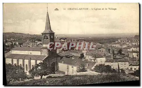 Cartes postales Chatelguyon L Eglise et le Village