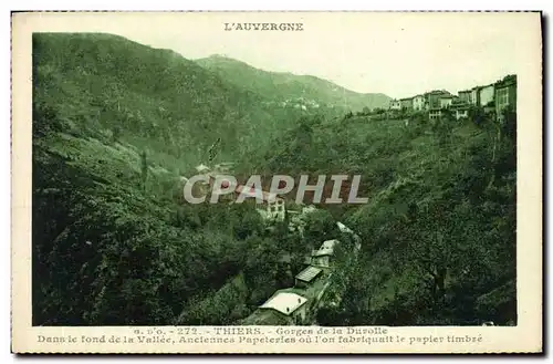 Cartes postalesThiers Gorges de la Durolle Anciennes papeteries