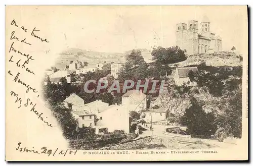 Cartes postales Saint Nectaire le Haut Eglise Romane Etablissement thermal