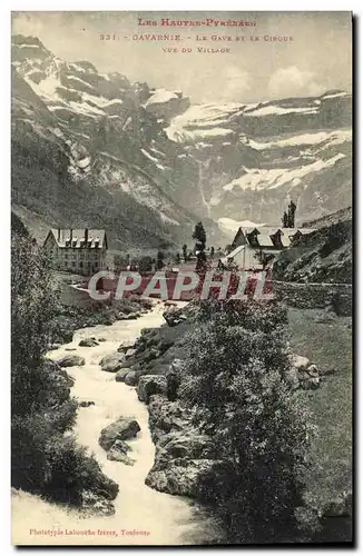 Cartes postales Gavarnie Le Gave Et Le Cirque Vue Du Village