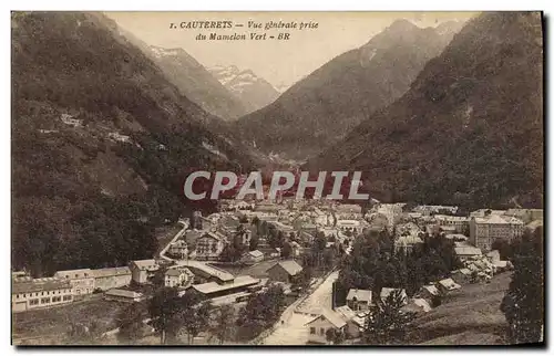 Cartes postales Cauterets Vue Generale Prise Du Mamelon Vert