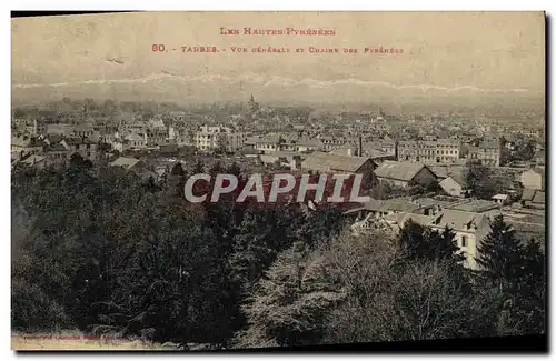 Cartes postales Tarbes Vue Generale Et Chaine des Pyrenees