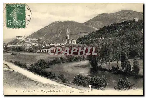 Cartes postales Lourdes Vue Generale et le Pic du Jer