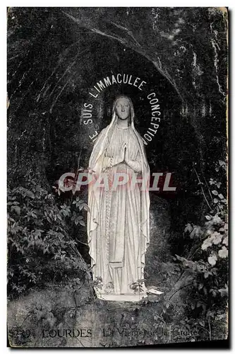 Cartes postales Lourdes La vierge de la grotte