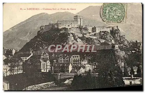 Cartes postales Lourdes Chateau Fort et Pont du Gave