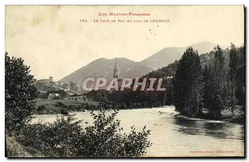 Cartes postales Lourdes Le Gave de Peu en aval de Lourdes