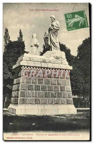 VINTAGE POSTCARD Lourdes Rules Of the Sacring Heart On L esplanade