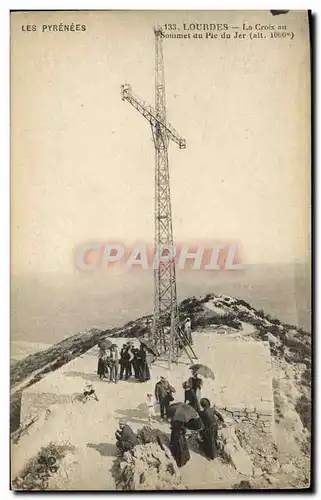 Cartes postales Lourdes La Croix Sommet du Pic Jer