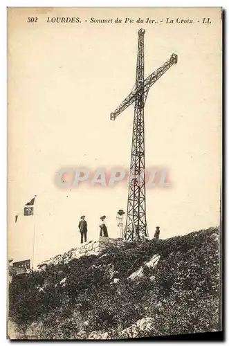 Ansichtskarte AK Lourdes Sommet du Pic du Jer La Croix