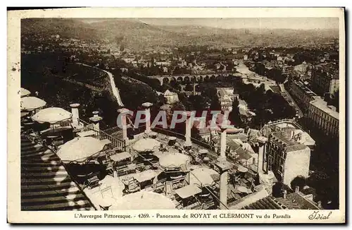 Ansichtskarte AK Royat les Bains Panorama et Clermont vu du paradis