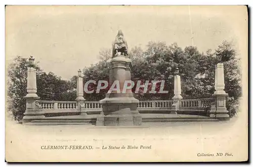 Cartes postales Clermont Ferrand Statue de Blaise Pascal