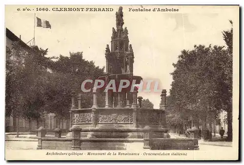 Cartes postales Clermont Ferrand Fontaine d Amboise