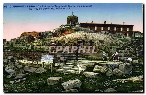 Cartes postales Clermont Ferrand Ruines du Temple de Mercure au Sommet du Puy de Dome