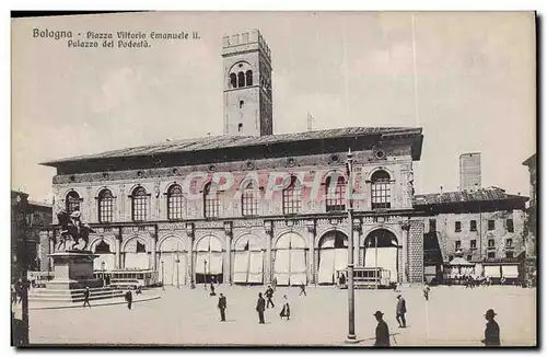 Cartes postales Bologna Piozza Vittorio Emanuele Pqlazza del Podesta