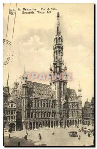 Cartes postales Bruxelles Hotel de Ville