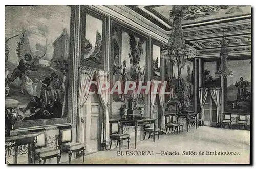 Ansichtskarte AK El Escorial Palacio Salon de Embajadores