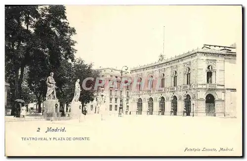 Cartes postales Madrid Teatro Real y Plaza de Oriente