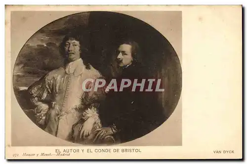 Cartes postales El Autor y el Conde de Bristol Van Dyck