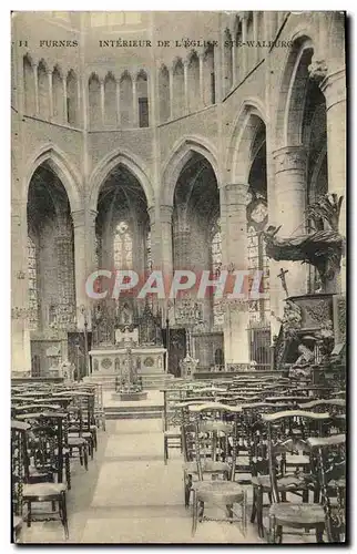 Cartes postales Furnes Interieur de l Eglise Ste Walburg