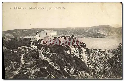 Cartes postales Corfou Paleocastrizza Le monastere Grece